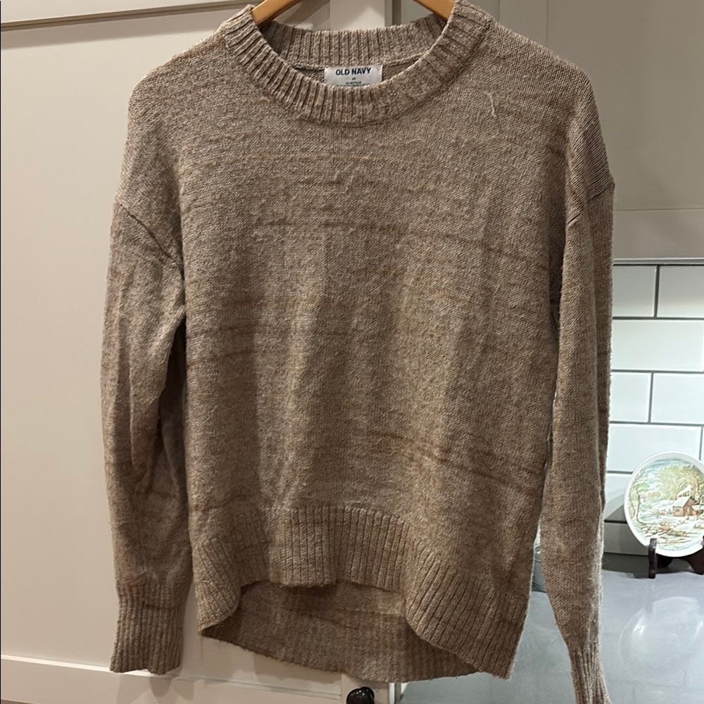Old Navy Women's Tan Crew Neck Sweater
